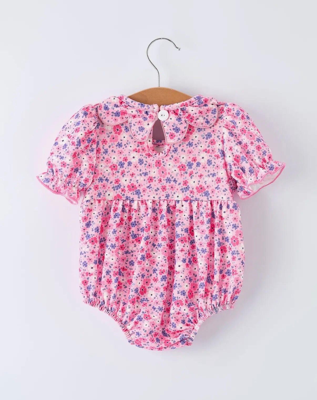Pink Meadow Smocked Bubble