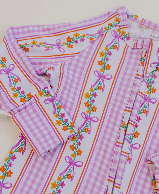 Blushing Bow Garden Zip Sleeper